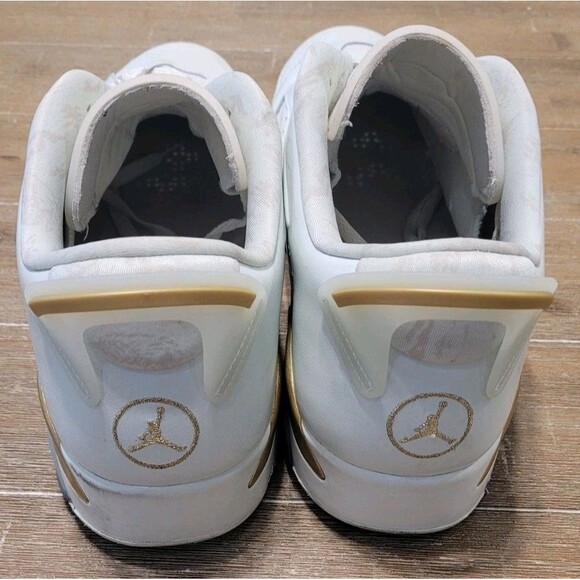 Size 17 - Air Jordan 6 Low Lunar New Year Men\'s Basketball Shoes White Gold main image 4